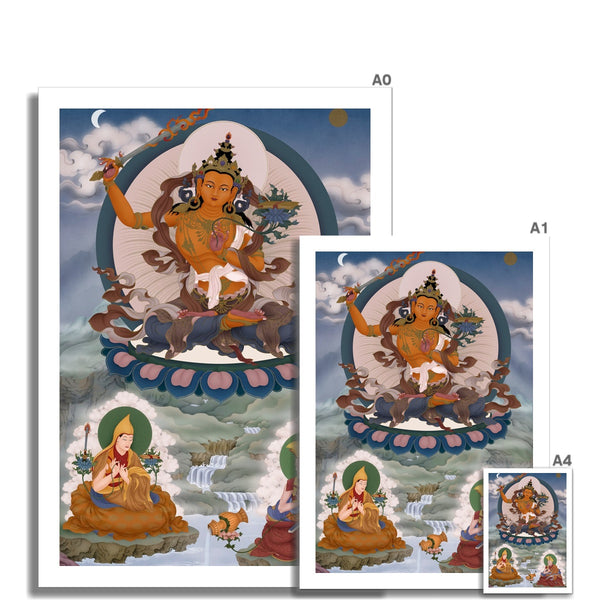 Lord Manjushri, Je Tsongkapa and First Panchen Lama